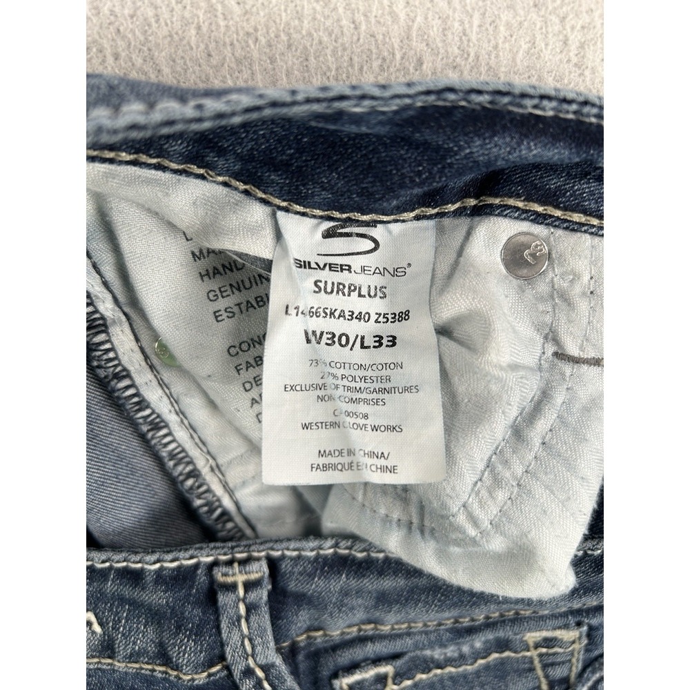 Womens Silver Jeans Suki Bootcut Lowrise Size 30x32 Medium Wash NICE! - Picture 4 of 10